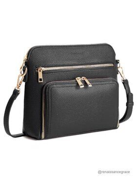 Small Vegan Leather Crossbody Purse with RFID Wallet for Women Travel